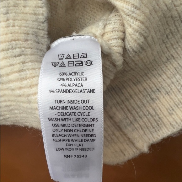 WILLIAM RAST KNIT POPCORN BOBBLE POM IVORY/CREAM SWEATER SIZE M - Picture 4 of 8